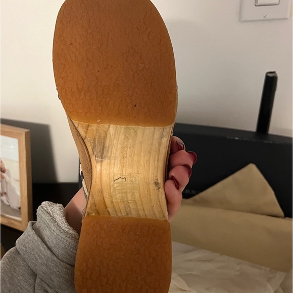 Burberry Tan Suede Nova Check Mule Clogs - Picture 3 of 10